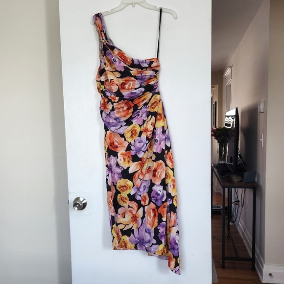 Geisha Designs Asymmetrical Floral Dress - M - Picture 11 of 14